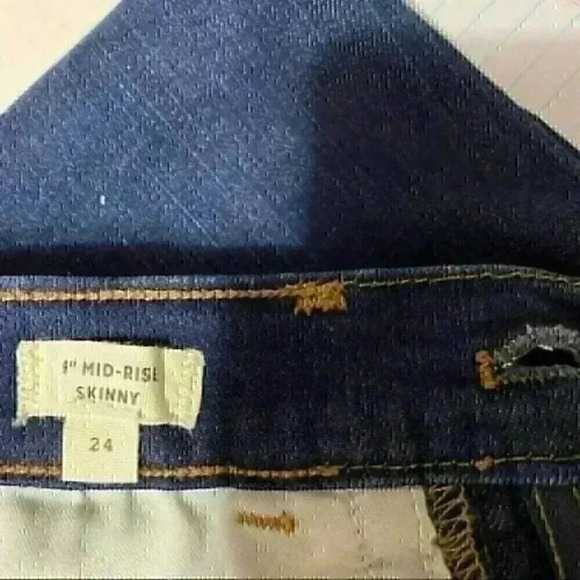 Madewell Jeans Women’s 24 Dark Wash 9” Mid Rise Skinny Slimming Stretchy NWT - Picture 9 of 11